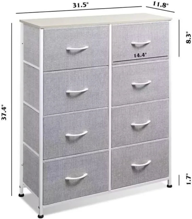 Vaxreen 8-Drawer Fabric Storage Tower for Bedroom