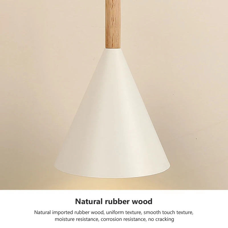 Vaxreen Nordic Wooden Wall Lamp Modern Wall Sconce for Bedroom Living Room