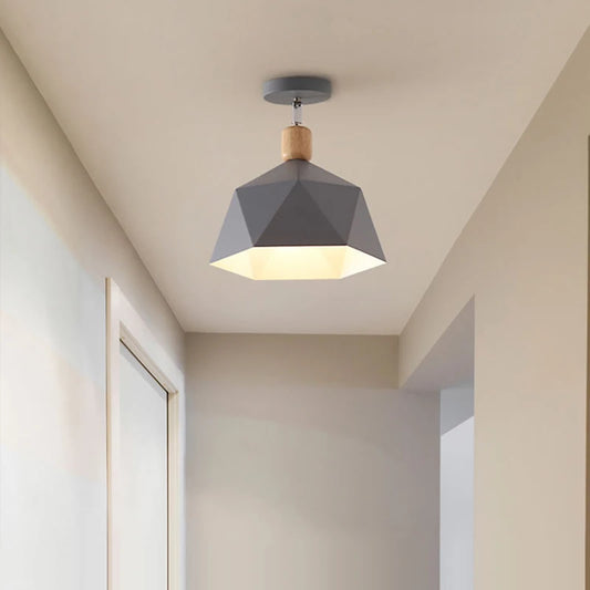 Vaxreen Nordic LED Wooden Ceiling Lamp for Modern Indoor Decor Lighting