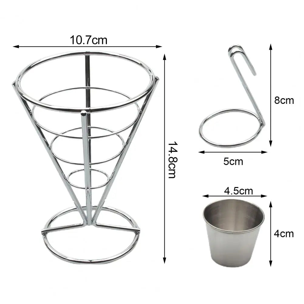 Vaxreen Metal French Fries & Chicken Display Rack with Cup Holder