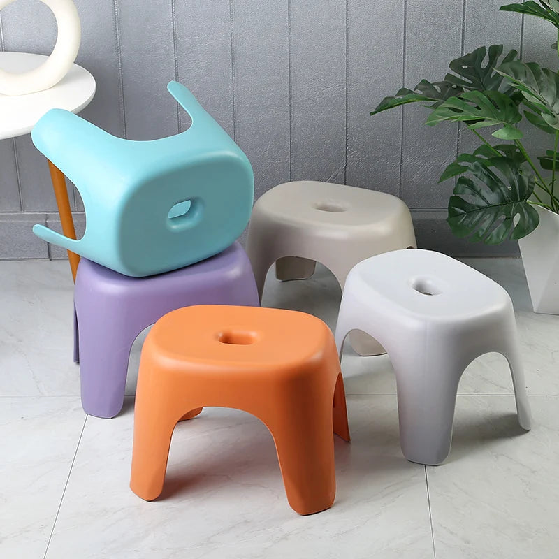Vaxreen Stackable Kids Stool Thick Plastic Short Bench Chair for Bathing and Household