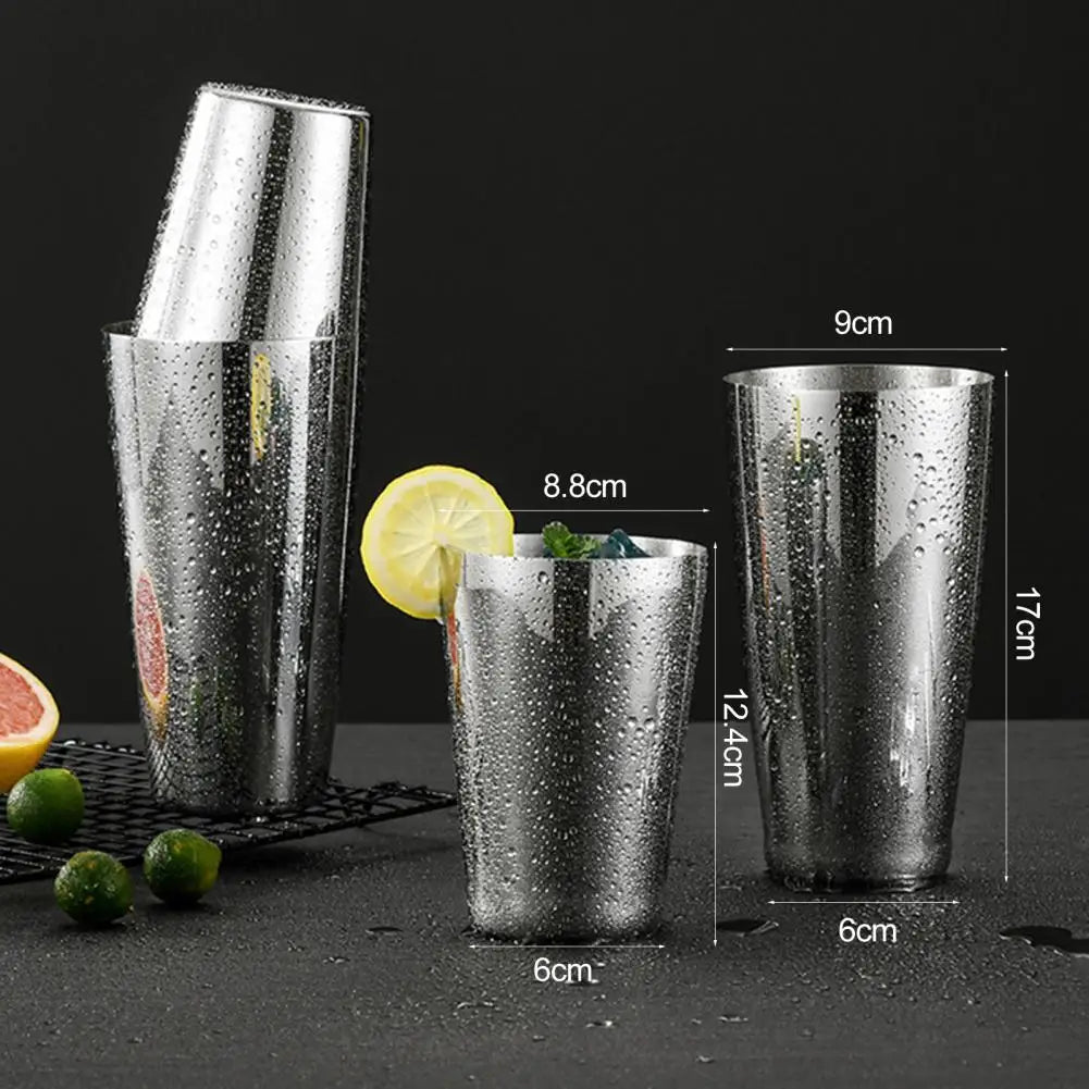 Vaxreen Stainless Steel Cocktail Shaker: Two-piece Leak-Proof Drink Mixer