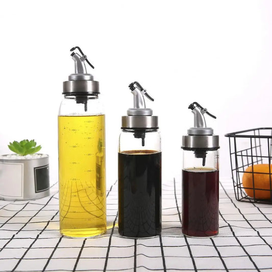 Vaxreen Oil Glass Bottle Resistant Refillable Dispenser for Kitchen