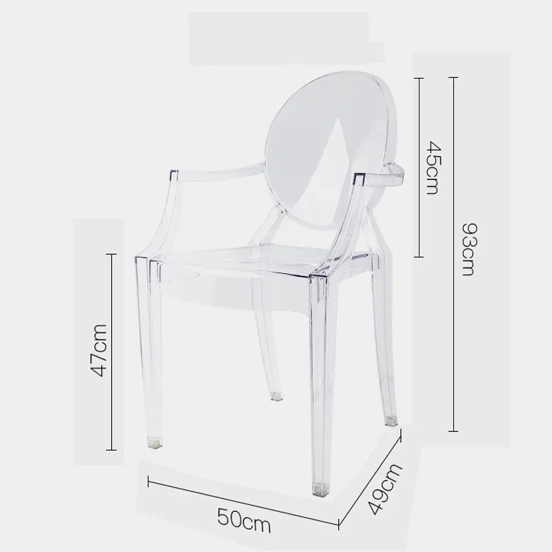 Vaxreen Clear Acrylic Dining Chair Minimalist Modern Nordic Home Furniture