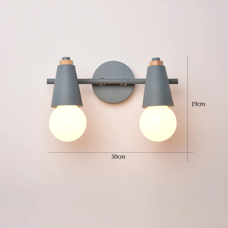 Vaxreen Nordic LED Macaron Mirror Headlight: Modern Multicolor Simple Wall Lamp for Corridor