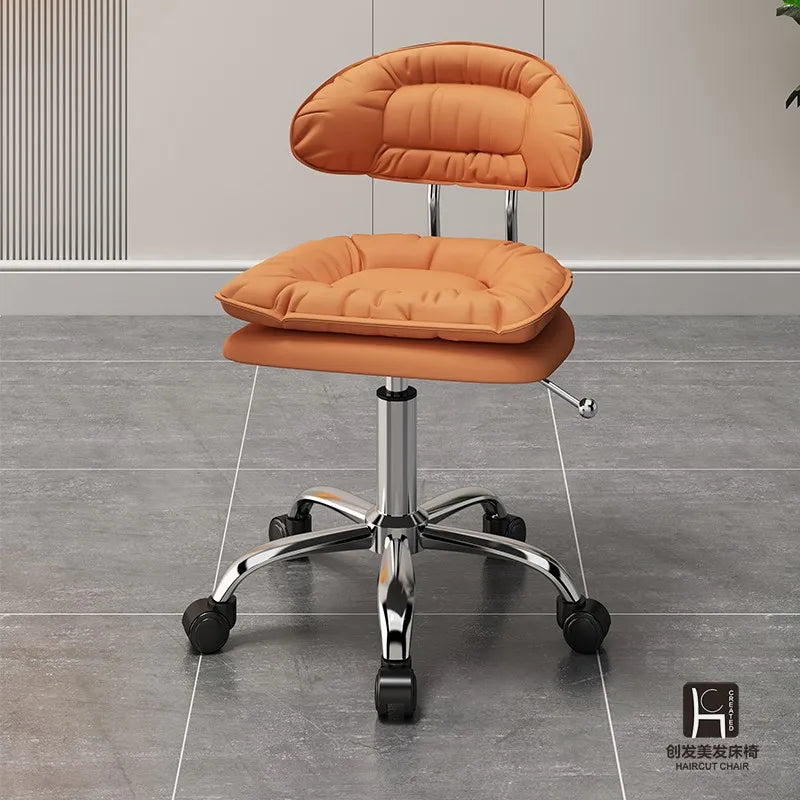 Vaxreen Stylish Barber Chair with Backrest & Wheels for Professional Salons