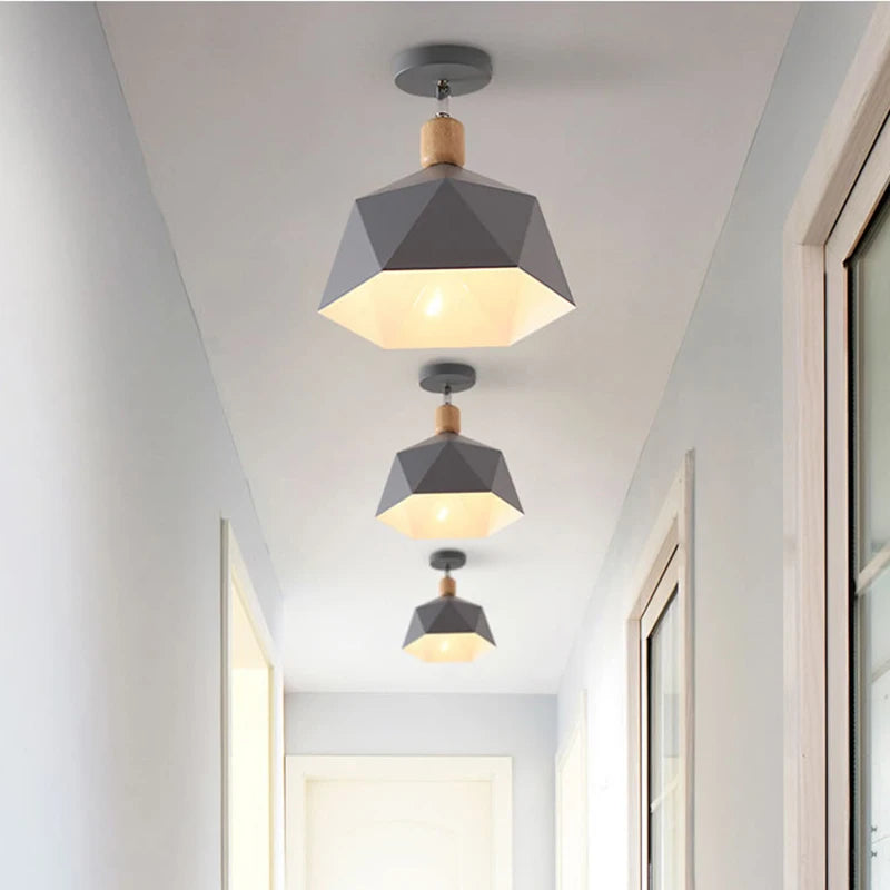 Vaxreen Nordic LED Wooden Ceiling Lamp for Modern Indoor Decor Lighting