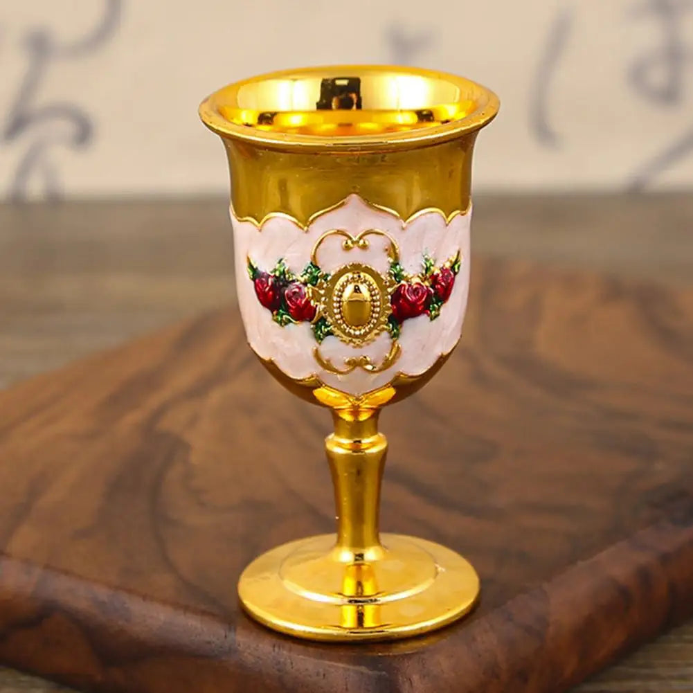 Vaxreen Vintage European Style Wine Glass Zinc Alloy Drinking Goblet